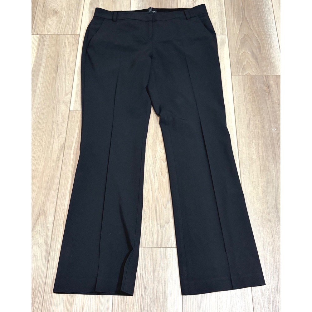 Eileen Fisher Wool Wide Leg Trouser Dress Pants Women's 8 Gray Stretch Career